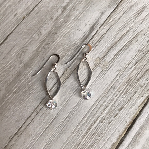 NEW Sterling Silver & Swarovski Crystal Earrings - Picture 7 of 8